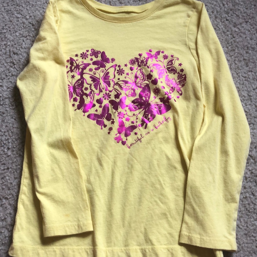 Girls long sleeved butterfly top